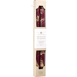 BORDEAUX WITH GOLD by Northern Lights-12" DECORATIVE TAPERS (2 PACK)