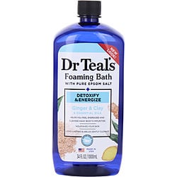 Dr. Teal's by Dr. Teal's-Foaming Bath with Pure Epsom Salt Detoxify & Energize with Ginger & Clay --1000ml/34oz