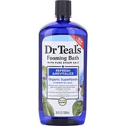 Dr. Teal's by Dr. Teal's-Foaming Bath with Pure Epsom Salt Refresh & Revitalize with Organic Superfoods & Essential Oils --1000ml/34oz