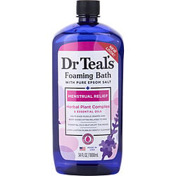 Dr. Teal's by Dr. Teal's-Foaming Bath with Pure Epsom Salt Menstrual Relief with Herbal Plant Complex & Essential Oils --1000ml/34oz