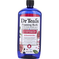 Dr. Teal's by Dr. Teal's-Foaming Bath with Pure Epsom Salt Pomegranate & Black Currant with Essential Oils --1000ml/34oz