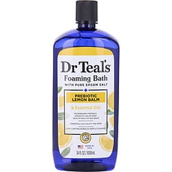 Dr. Teal's by Dr. Teal's-Foaming Bath with Pure Epsom Salt Prebiotic Lemon Balm with Sage & Thyme Essential Oils --1000ml/34oz