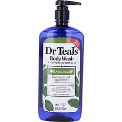 Dr. Teal's by Dr. Teal's-Body Wash with Pure Epsom Salt - Relax & Relief with Eucalyptus & Spearmint --710ml/24oz