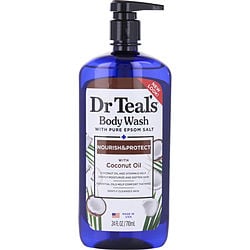 Dr. Teal's by Dr. Teal's-Body Wash with Pure Epsom Salt - Nourish & Protect with Coconut Oil --710ml/24oz