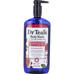 Dr. Teal's by Dr. Teal's-Body Wash with Pure Epsom Salt - Pomegranate & Black Currant with Essential Oils --710ml/24oz