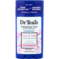 Dr. Teal's by Dr. Teal's-Aluminum Free Deodorant - Magnesium+ Rose Milk & Essential Oils --75g/2.65oz