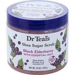 Dr. Teal's by Dr. Teal's-Shea Sugar Scrub - Black Elderberry with Essential Oils --538g/19oz