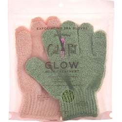 SPA ACCESSORIES by Spa Accessories-SPA SISTER TWIN EXFOLIATING GLOVES TREATMENT (PEACH & GREEN)