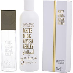 ALYSSA ASHLEY WHITE MUSK by Alyssa Ashley-EDT SPRAY 3.4 OZ & HAND & BODY MOISTURIZER 10 OZ