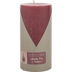 CELESTE FIG & MELON by Northern Lights-ONE 3X6 INCH PILLAR CANDLE.  BURNS APPROX. 100 HRS.