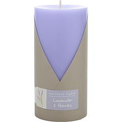 LAVENDER & HONEY by Northern Lights-ONE 3X6 INCH PILLAR CANDLE.  BURNS APPROX. 100 HRS.