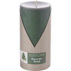 EVERGREEN FOREST by Northern Lights-ONE 3X6 INCH PILLAR CANDLE.  BURNS APPROX. 100 HRS.