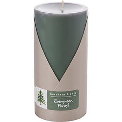 EVERGREEN FOREST by Northern Lights - ONE 3X6 INCH PILLAR CANDLE.  BURNS APPROX. 100 HRS.
