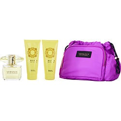 VERSACE YELLOW DIAMOND by Gianni Versace-EDT SPRAY 3 OZ & BODY LOTION 3.4 OZ & SHOWER GEL 3.4 OZ & MAKEUP CASE