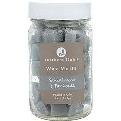 SANDALWOOD & PATCHOULI by Northern Lights - SIMMERING FRAGRANCE CHIPS - 8 OZ JAR CONTAINING 100 MELTS