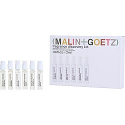 MALIN+GOETZ VARIETY by Malin + Goetz-FRAGRANCE DISCOVERY KIT WITH BERGAMOT & CANNABIS & DARK RUM & LEATHER & STRAWBERRY & VETIVER AND ALL ARE EAU DE PARFUM SPRAY 0.06 OZ MINI