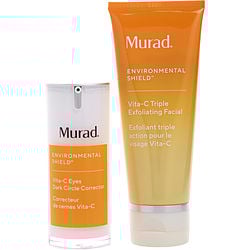 Murad by Murad - The Glow Clinic Set: Vita-C Triple Exfoliating Facial 2.7oz + Vita-C Eyes Dark Circle Corrector 0.5oz --2pcs