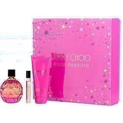 JIMMY CHOO ROSE PASSION by Jimmy Choo-EAU DE PARFUM SPRAY 3.4 OZ & BODY LOTION 3.4 OZ & EAU DE PARFUM SPRAY 0.24 OZ MINI