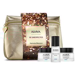 Ahava by AHAVA - Be Unexpected Hydration Obsession Set: Hyaluronic Acid Leave-On Mask 50ml + Hyaluronic Acid Serum 30ml + Hyaluronic Acid 24/7 Cream 50ml + Crystal Osmoter X6 Serum 0.5ml --4pcs