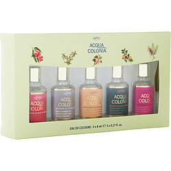 4711 ACQUA COLONIA VARIETY by 4711-5 PIECE MINI SET WITH LYCHEE & WHITE MINT & MYRRH & KUMQUAT & WHITE PEACH & CORIANDER & BLOOD ORANGE & BASIL & PINK PEPPER & GRAPEFRUIT AND ALL ARE EAU DE COLOGNE 0.27 OZ