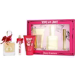 VIVA LA JUICY by Juicy Couture - EAU DE PARFUM SPRAY 3.4 OZ & BODY SOUFFLE 4.2 OZ & EAU DE PARFUM SPRAY 0.34 OZ MINI