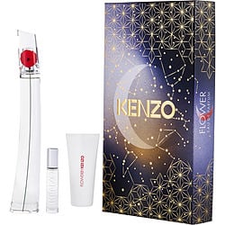 KENZO FLOWER by Kenzo-EAU DE PARFUM REFILLABLE SPRAY 3.4 OZ & BODY MILK 2.5 OZ & EAU DE PARFUM REFILLABLE SPRAY 0.34 OZ MINI