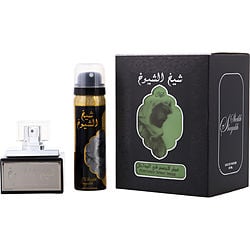 LATTAFA SHEIKH AL SHUYUKH by Lattafa-EAU DE PARFUM SPRAY 1.7 OZ & DEODORANT SPRAY 1.7 OZ (BLACK EDITION)