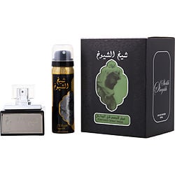 LATTAFA SHEIKH AL SHUYUKH by Lattafa - EAU DE PARFUM SPRAY 1.7 OZ & DEODORANT SPRAY 1.7 OZ (BLACK EDITION)