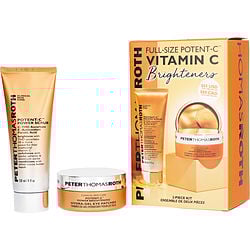 Peter Thomas Roth by Peter Thomas Roth - Full-Size Potent-C Vitamin C Brighteners Kit: Power Scrub 120ml + Hydra-Gel Eye Patches 30ct --2pcs