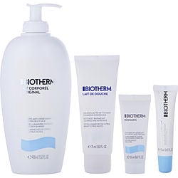 Biotherm by BIOTHERM - Lait Corporel Set - Lait Corporel Anti-Drying Body Milk 400ml + Lait De Douche Cleansing Shower Milk 75ml + Hand & Nail Treatment 20ml + Lip Balm 13ml --4pcs