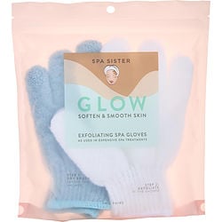 SPA ACCESSORIES by Spa Accessories-SPA SISTER TWIN EXFOLIATING GLOVES TREATMENT (MARINE MIST & WHITE)