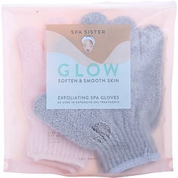 SPA ACCESSORIES by Spa Accessories - SPA SISTER TWIN EXFOLIATING SPA TOWELS (PINK & GREY)
