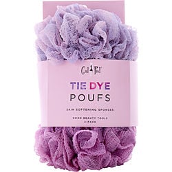 SPA ACCESSORIES by Spa Accessories-TIE DYE SKIN SOFTENING SPONGES 2 PACK (PURPLE/MAUVE)