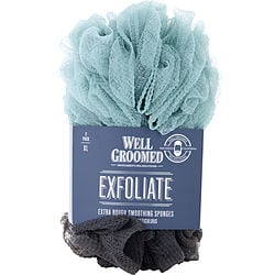 SPA ACCESSORIES by Spa Accessories-EXFOLIATE EXTRA ROUGH SMOOTHING SPONGES 2 PACK - CHARCOAL/MARINE MIST