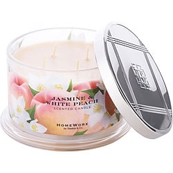 HOMEWORX JASMINE & WHITE PEACH by Slatkin + Co.-SCENTED CANDLE 18 OZ