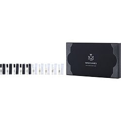 MIND GAMES VARIETY by Mind Games-SOULMATE COLLECTION WITH EN PRISES & FRENCH DEFENSE & GAMBIT & LIONARA & QUEENING & RUY LOPEZ & SANS VOIR & SISSA & THE FORWARD & VIERI AND ALL ARE EXTRAIT DE PARFUM SPRAY VIALS