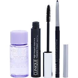 CLINIQUE by Clinique - High Drama In A Wink Set: High Impact™ Mascara in Black 7ml + Clinique Take The Day Off 30ml/1oz + Quickliner for Eyes Intense Black 0.14g --3pcs