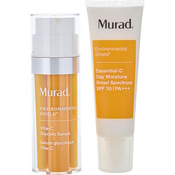 Murad by Murad - The Power Brightener Set: Vitamin C Glycolic Serum 1oz + Essential C Day Moisture SPF 30 1.7oz --2pcs