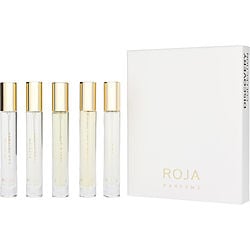 ROJA VARIETY by Roja Dove - 5 PIECE VARIETY WITH ELYSIUM EAU INTENSE & ELYSIUM POUR FEMME & ISOLA BLUE & MANHATTAN & BURLINGTON 1819 AND ALL ARE EAU DE PARFUM SPRAY 0.34 OZ MINIS