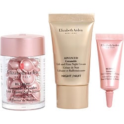 ELIZABETH ARDEN by Elizabeth Arden-Retinol Ceramide Capsules Set: Line Erasing Night Serum 30pcs +Retinol Ceramide Line Erasing Eye Cream 5ml + Advanced Ceramide Lift and Firm Night Cream 15ml --3pcs