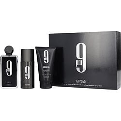 AFNAN 9 PM by Afnan Perfumes - EAU DE PARFUM SPRAY 3.4 OZ & SHOWER GEL 5 OZ & DEODORANT SPRAY 5 OZ
