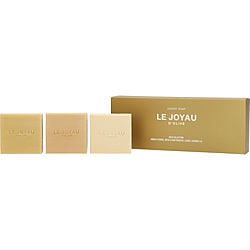 LE JOYAU D'OLIVE VARIETY by Le Joyau D'Olive - GOLD COLLECTION WITH AMBER ETERNAL & LAUREL SHANGRI-LA & MUSK OUD + PARADISE AND ALL ARE LUXURY SOAP 3.5 OZ