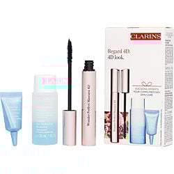 Clarins by Clarins - Instant Eye Make Up Remover 30ml + Mascara Wonder Perfect 4D 8ml + Total Eye Contour Gel 3ml --3pcs