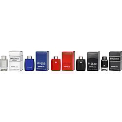 MONT BLANC VARIETY by Mont Blanc-5 PIECE VARIETY WITH LEGEND EDT & LEGEND BLUE EAU DE PARFUM & LEGEND RED & EXPLORER EAU DE PARFUM & EXPLORER PLATINUM AND ALL ARE 0.15 OZ MINI