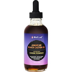 WELL'S OIL by Well's Oil-JAMAICAN BLACK CASTOR OIL INFUSED W/CHEBE POWDER 4 OZ