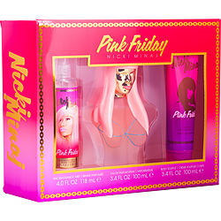 NICKI MINAJ PINK FRIDAY by Nicki Minaj-EAU DE PARFUM SPRAY 3.4 OZ & FRAGRANCE MIST 4 OZ & BODY SOUFFLE 3.4 OZ